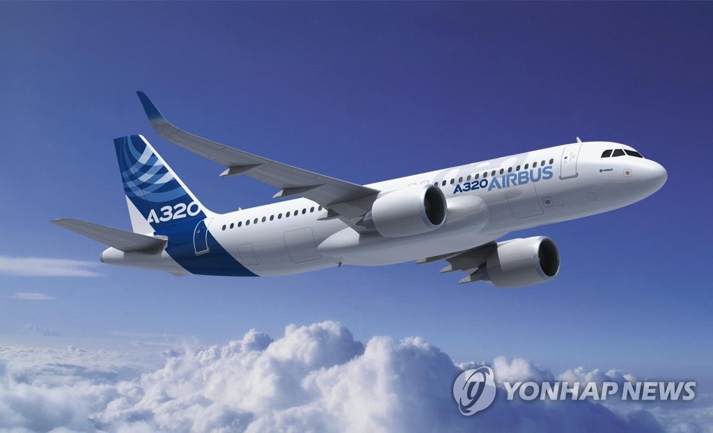 空客A320 韩联社/韩国航空宇宙产业供图（图片严禁转载复制）