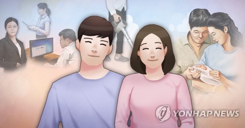 韩双薪家庭女性平日家务时间为男性7倍多