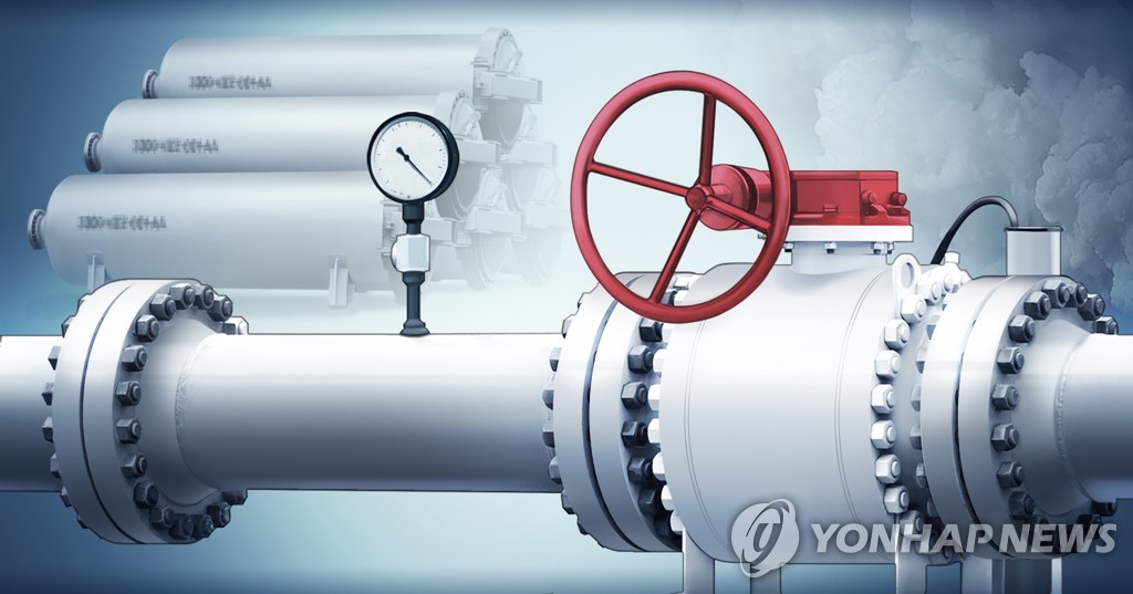 资料图片：煤气管道 韩联社