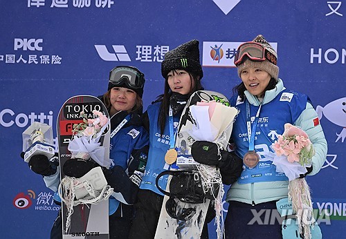 (LEAD) Teen snowboarder wins halfpipe World Cup title in China