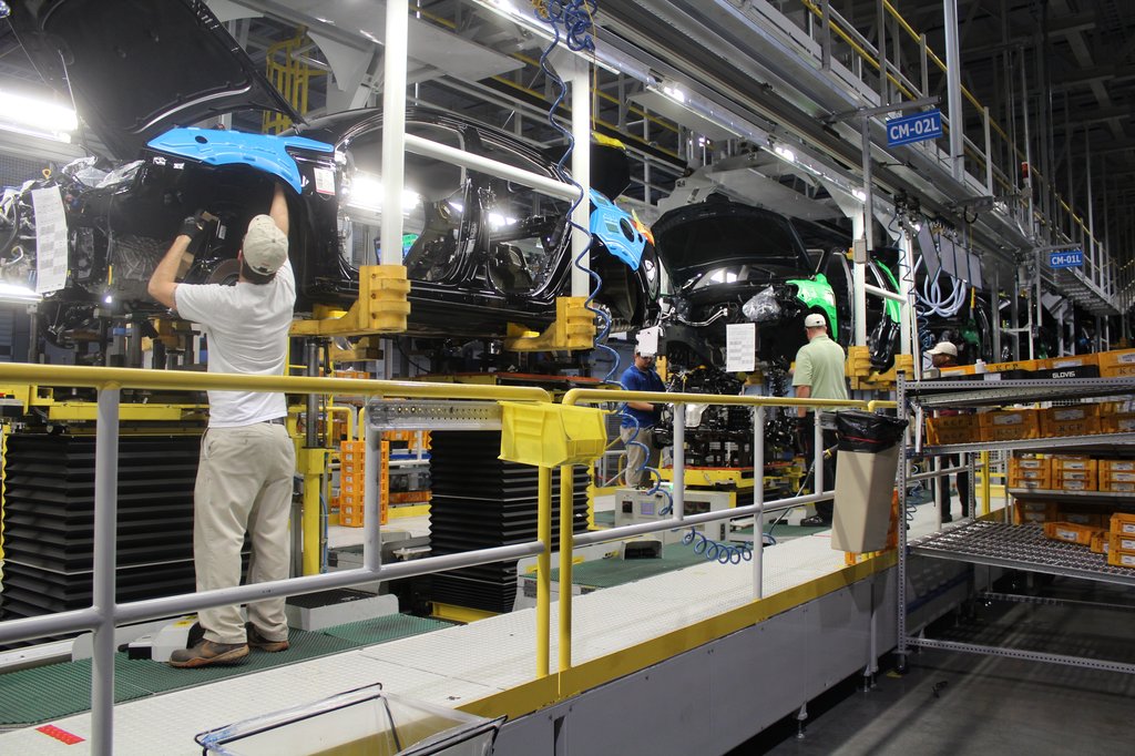 资料图片：位于美国佐治亚州的起亚汽车生产线 韩联社