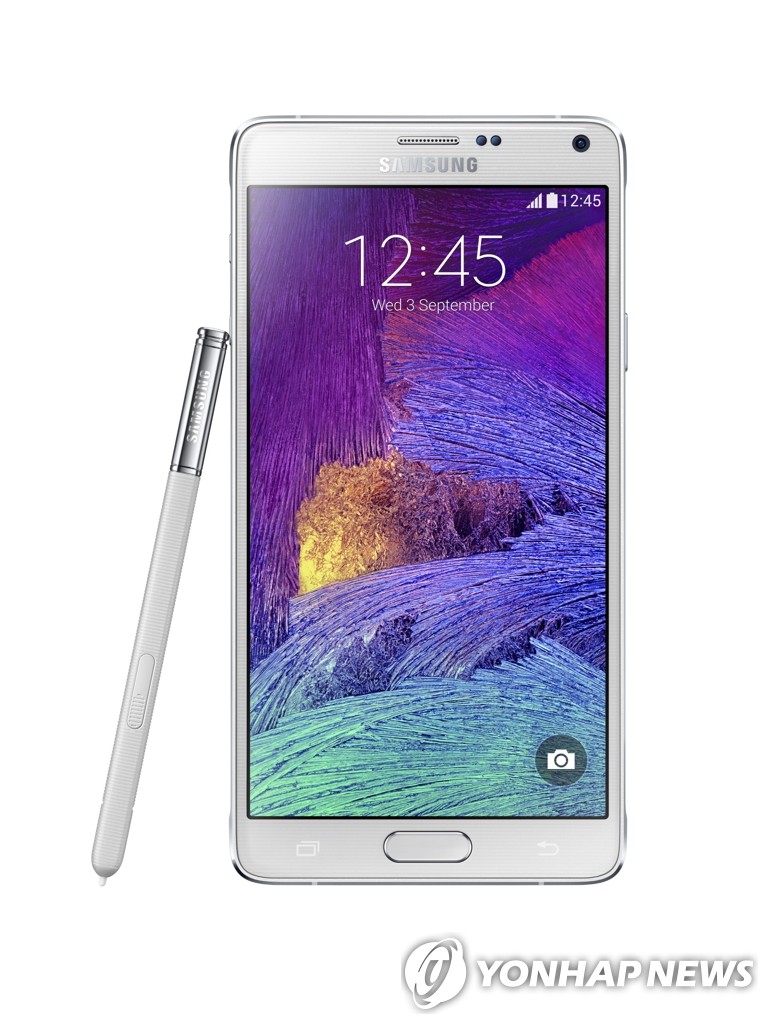 三星电子公开新手机galaxy note4