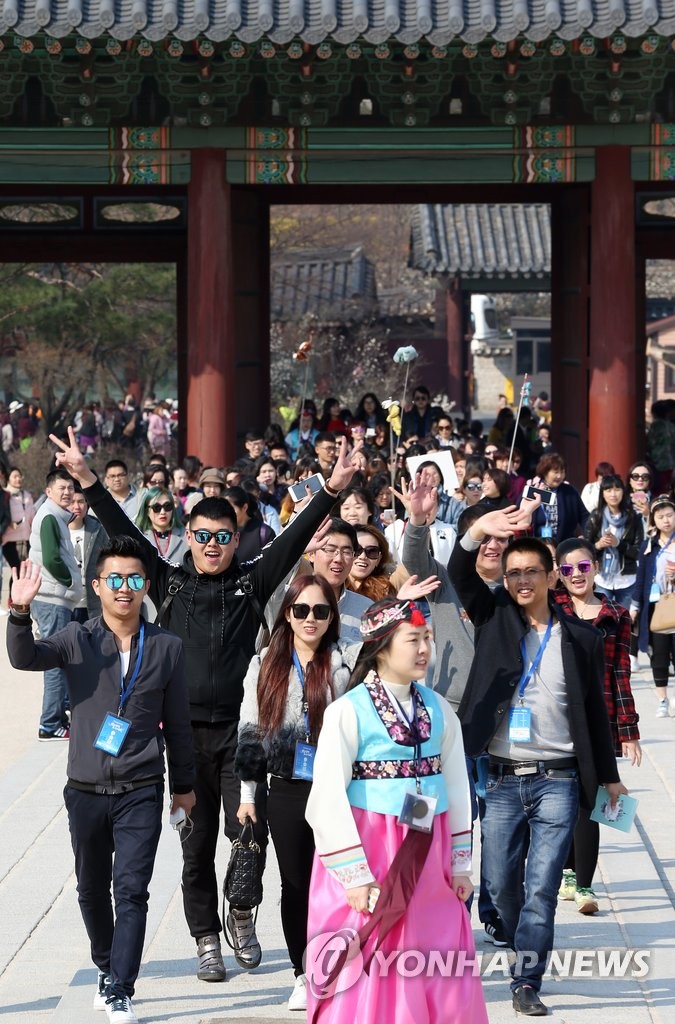 中国4千人旅游团访韩