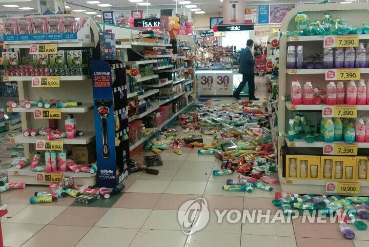 韩东南部地区发生5.8级地震