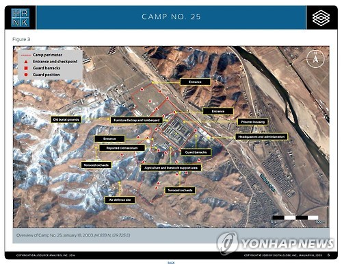 N. Korea operating 4 political prison camps with up to 65,000 detainees: report