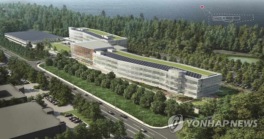 LG电子北美新建办公楼鸟瞰图
