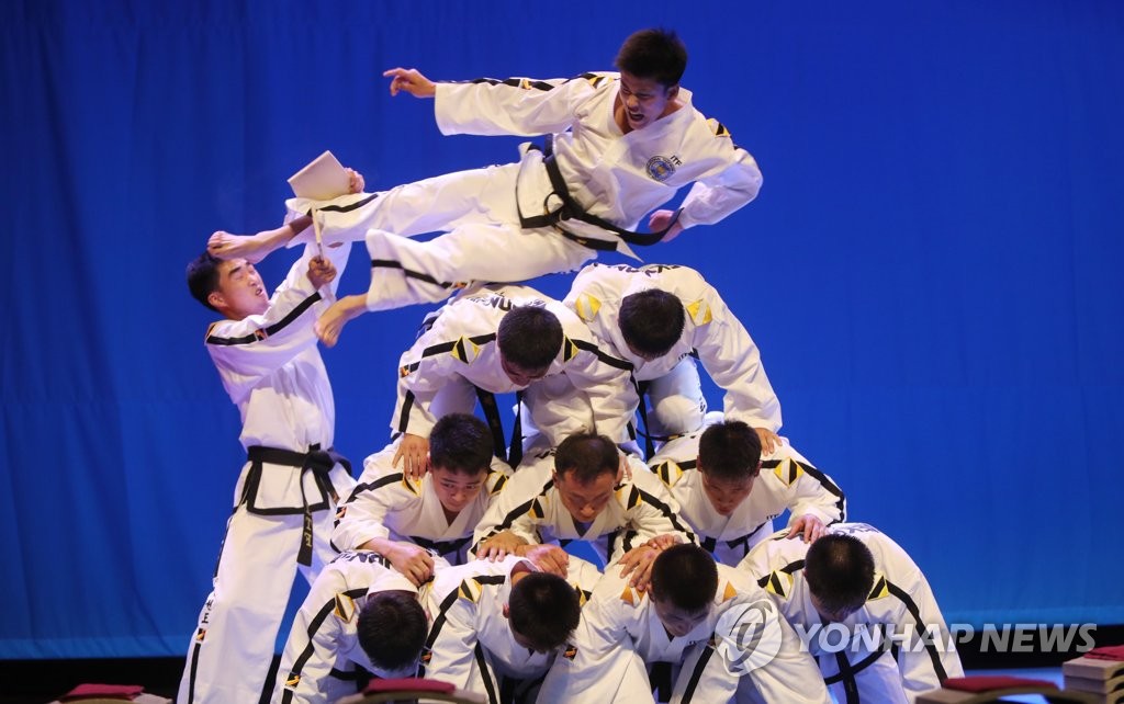 朝鲜跆拳道示范团表演