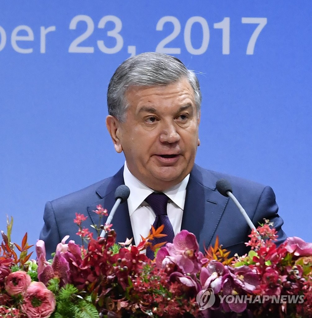 资料图片：乌兹别克斯坦总统米尔济约耶夫（韩联社）
