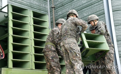 韩军常态化检查对朝喊话设备 做好重启喊话准备