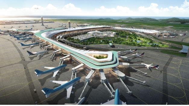 仁川机场第二航站楼扩建工程效果图（仁川国际机场公社供图）