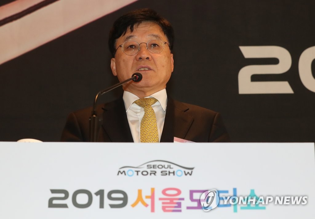 2019首尔国际车展组委会委员长郑晩基（韩联社）