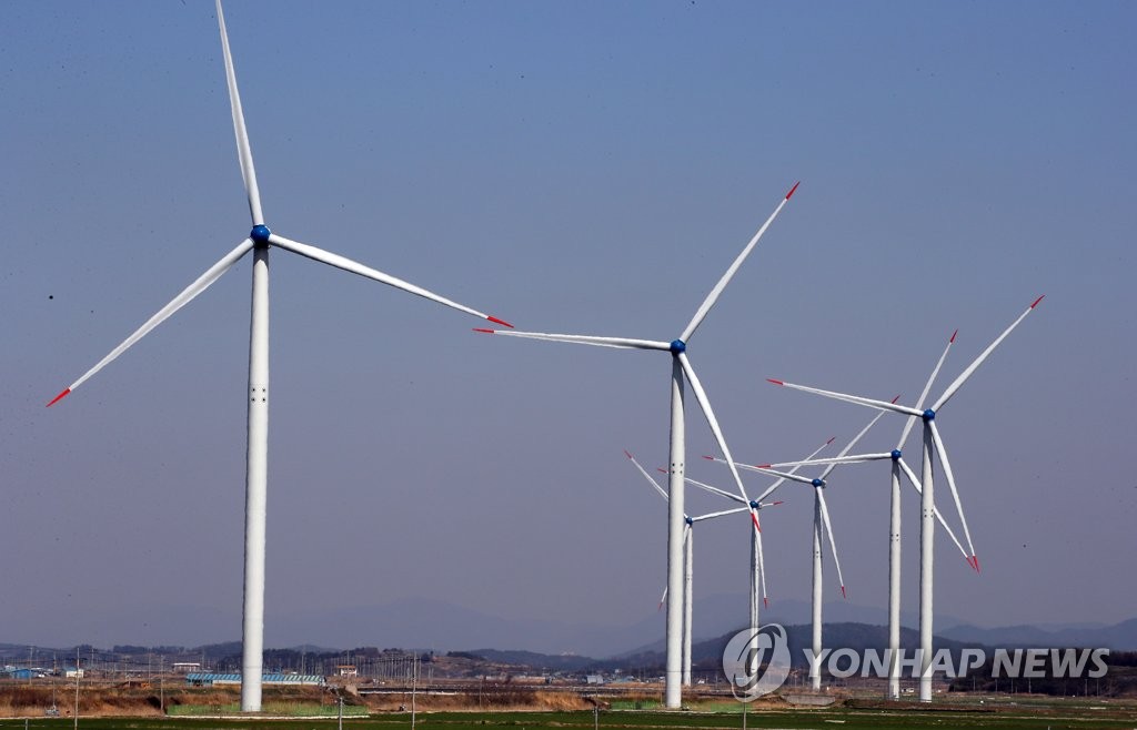 资料图片：风力发电 韩联社