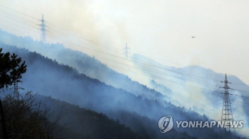 韩国东部地区大规模山火基本扑灭