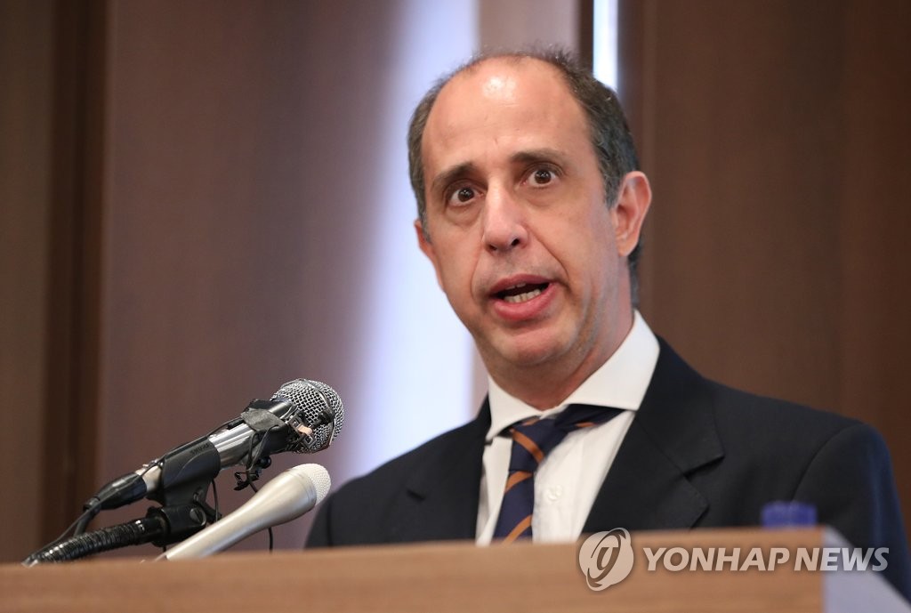 资料图片：联合国朝鲜人权问题特别报告员托马斯·奥赫亚·金塔纳 韩联社
