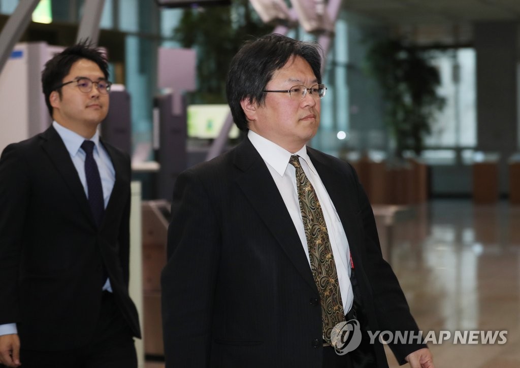 资料图片：日本驻韩国大使馆总括公使相马弘尙 韩联社