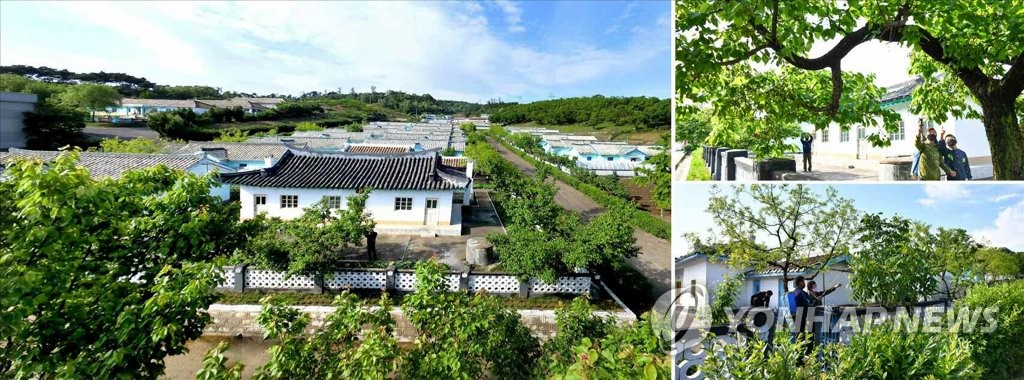 平壤兄弟山区域住宅区风景 平壤兄弟山区域住宅区风景
