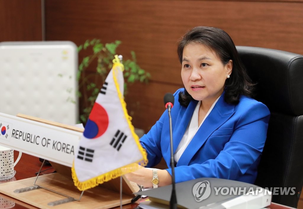 资料图片：韩国产业通商资源部通商交涉本部长俞明希 韩联社