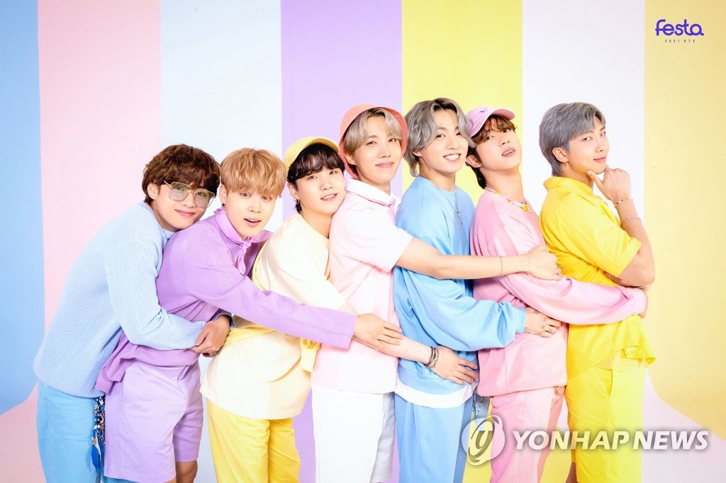 资料图片：防弹少年团（BTS） 韩联社/BIGHIT MUSIC供图（图片严禁转载复制）