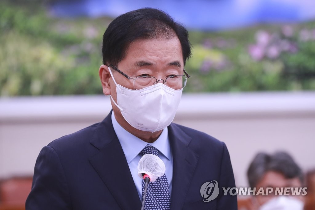 8月23日，韩国外长郑义溶出席国会外交统一委员会全会。 韩联社