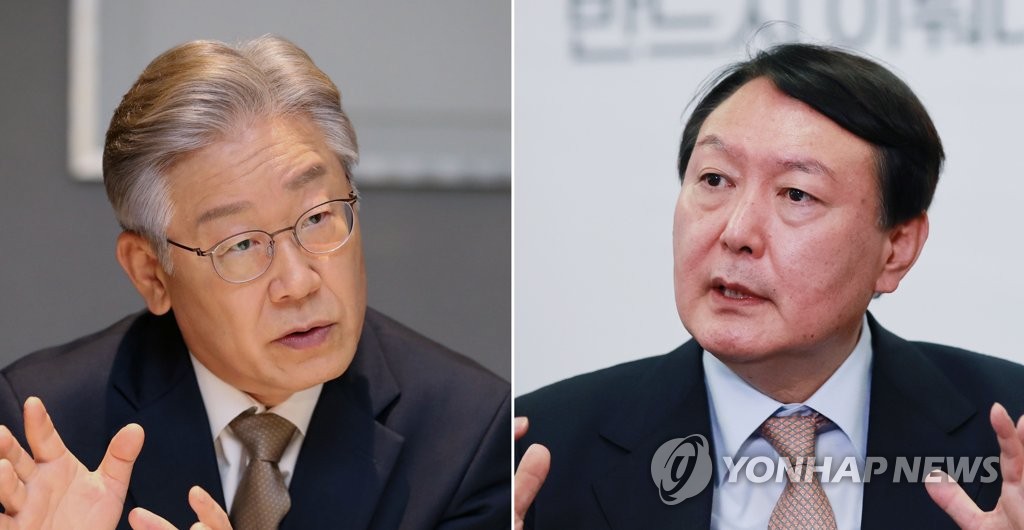 民调：韩两大总统人选支持率差距扩至两位数