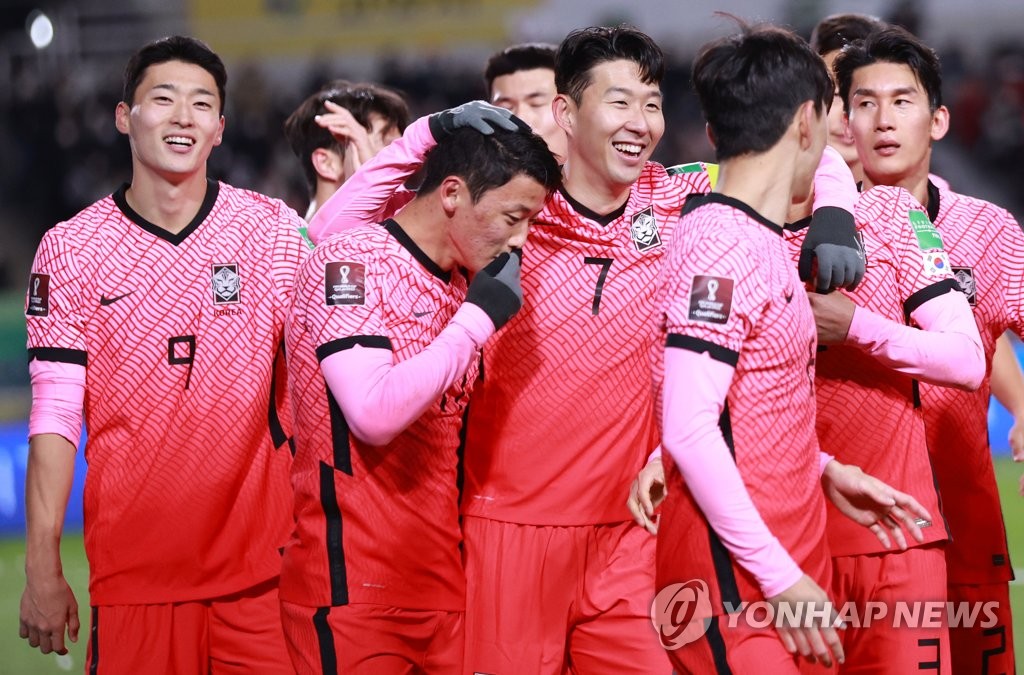 资料图片：韩国男足国家队 韩联社