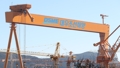 资料图片：设在大宇造船海洋公司玉浦造船厂的起重机 韩联社