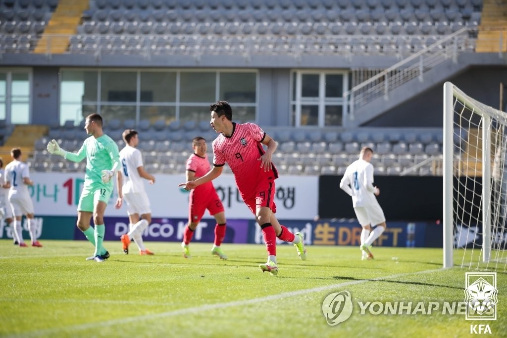 韩国冰岛男足友谊赛 韩国5比1大胜