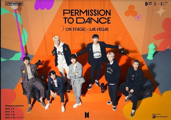资料图片：防弹少年团线下演唱会“BTS PERMISSION TO DANCE ON STAGE - LAS VEGAS”海报 BIGHIT MUSIC供图（图片严禁转载复制）