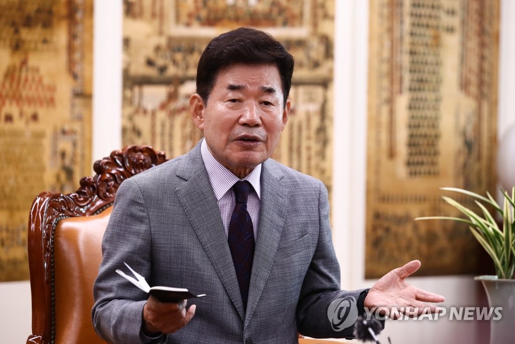 韩国国会议长金振杓提议韩中促进人文交流