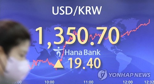 详讯：韩元对美元汇率收盘创13年4个月来新低