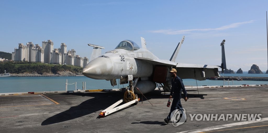 资料图片：EA-18G“咆哮者”电子战机 韩联社/联合摄影记者团