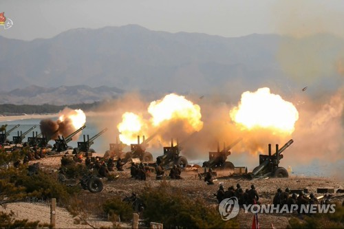 朝鲜又向西部海域缓冲区发射100多枚炮弹