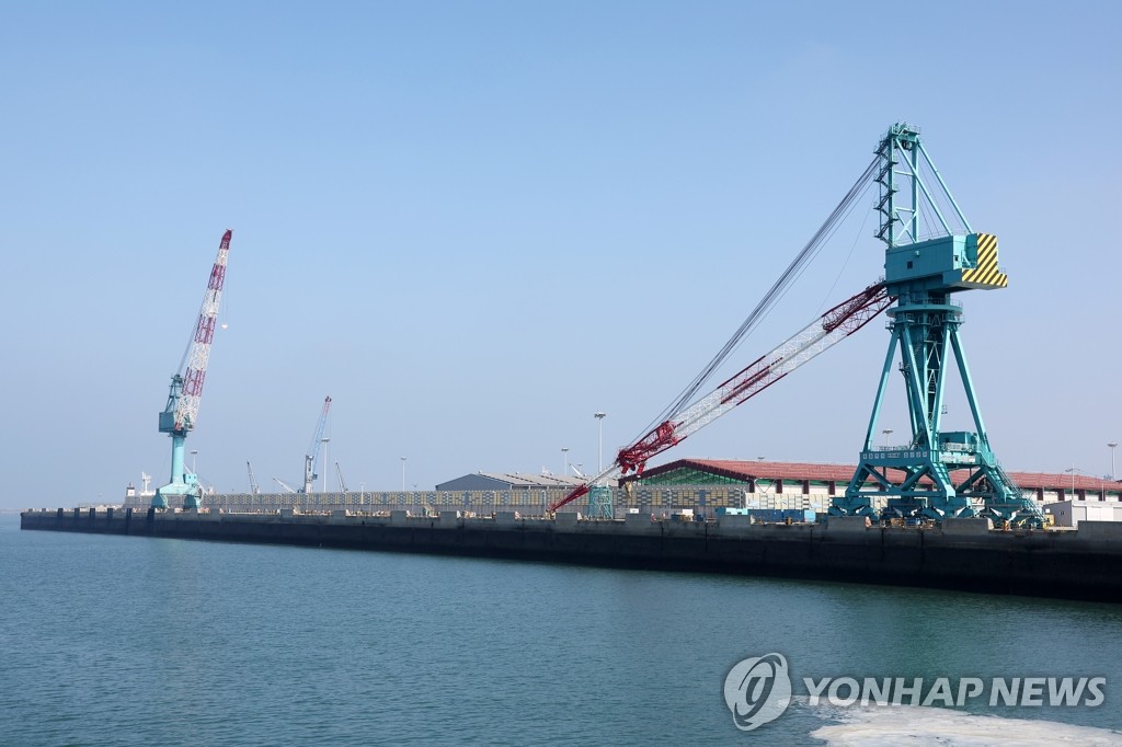 资料图片：现代重工群山造船厂 韩联社