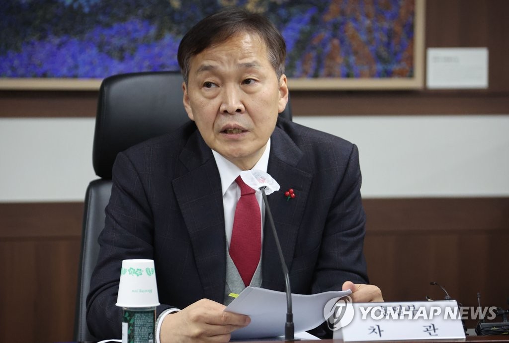 资料图片：韩国统一部次官金基雄 韩联社
