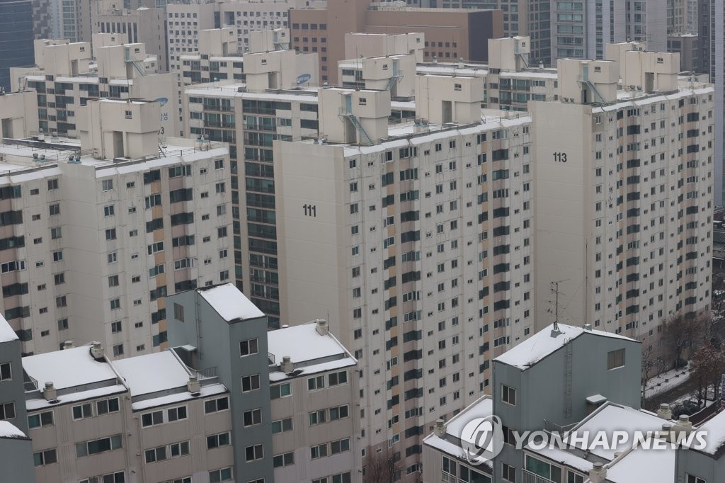 资料图片：首尔市一处公寓，摄于12月21日。 韩联社