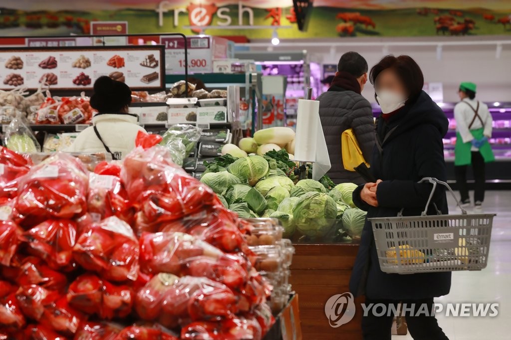 资料图片：首尔市一家大型超市 韩联社