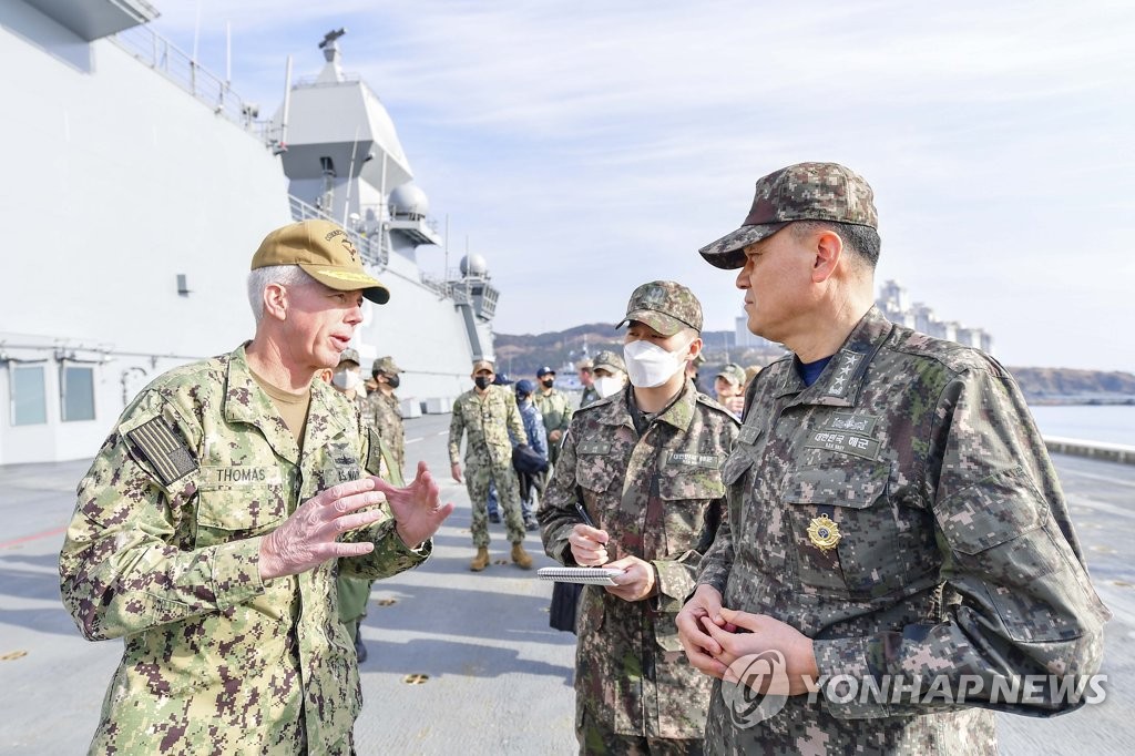 韩美海军司令会晤