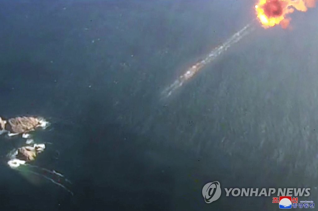 朝鲜新型水下核打击武器系统试验 朝鲜新型水下核打击武器系统试验