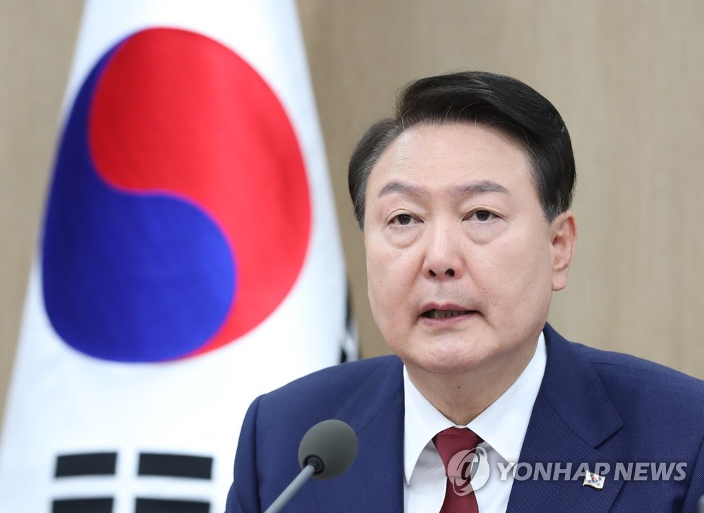 5月9日，在首尔龙山总统府，尹锡悦主持召开国务会议。 韩联社/总统室通信摄影记者团