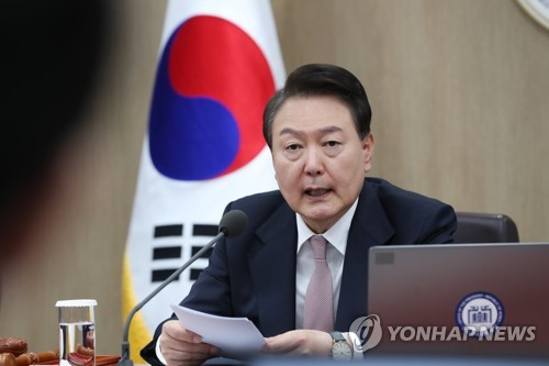 5月23日，在首尔龙山总统府，尹锡悦主持召开国务会议。 韩联社/总统室通讯摄影记者团