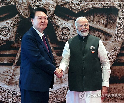韩印度首脑借G20新德里峰会之机举行双边会谈