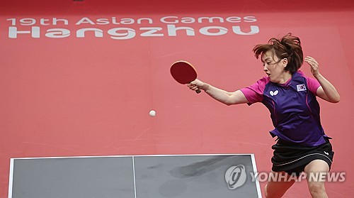 详讯：亚运会韩乒男女队携手挺进八强