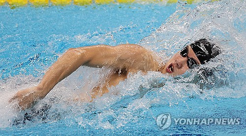 亚运男子100米自由泳黄宣优摘铜