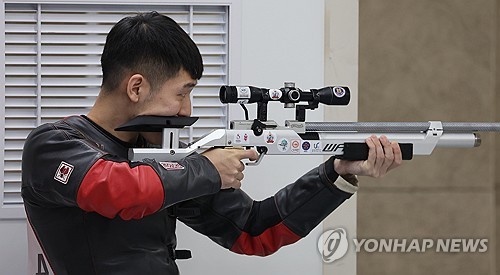 亚运射击男子10米移动靶标准速团体韩国摘金
