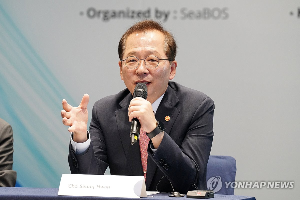 资料图片:海洋水产部长官赵承焕 韩联社/海洋水产部供图(图片严禁转载复制)