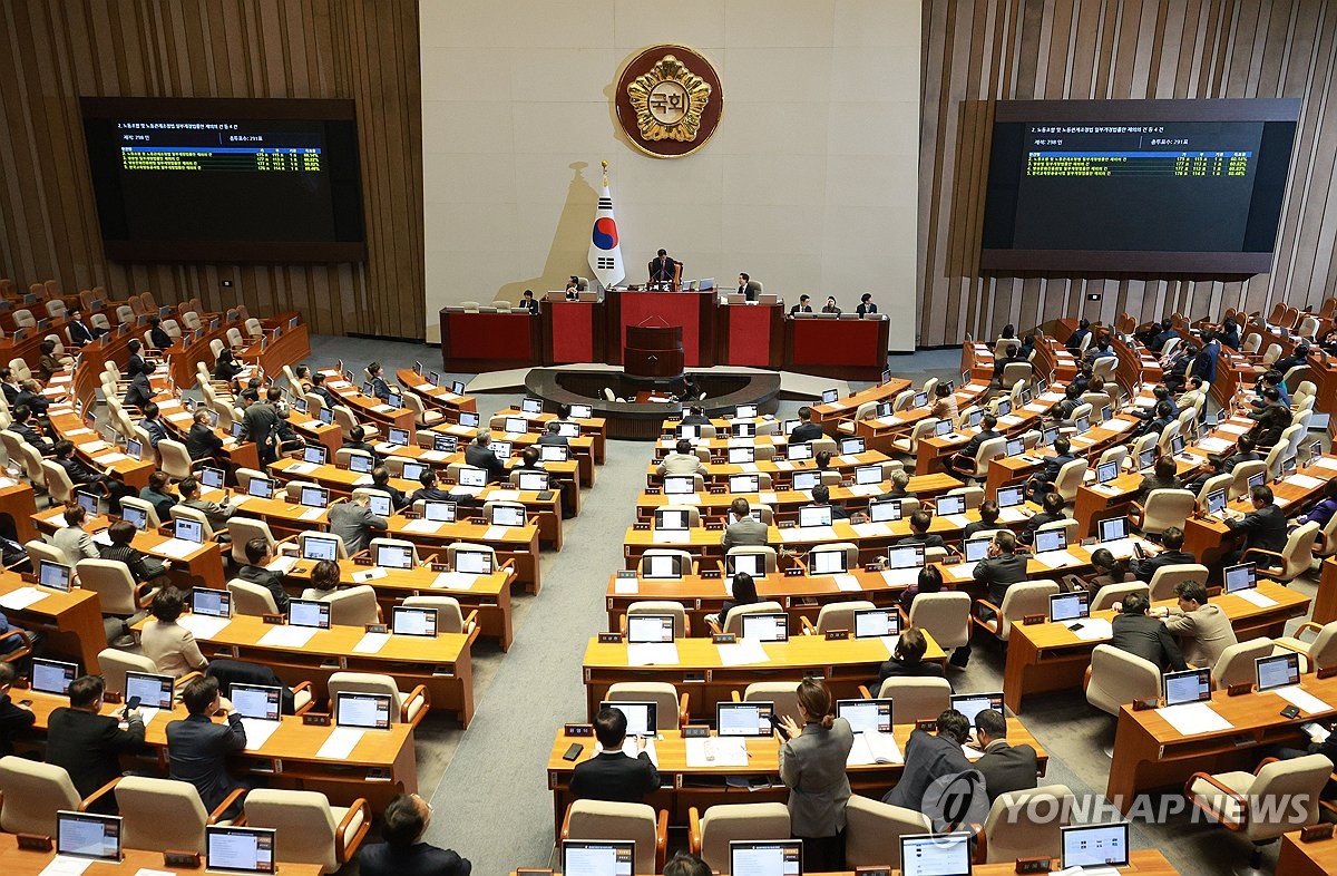 资料图片：国会全体会议 韩联社