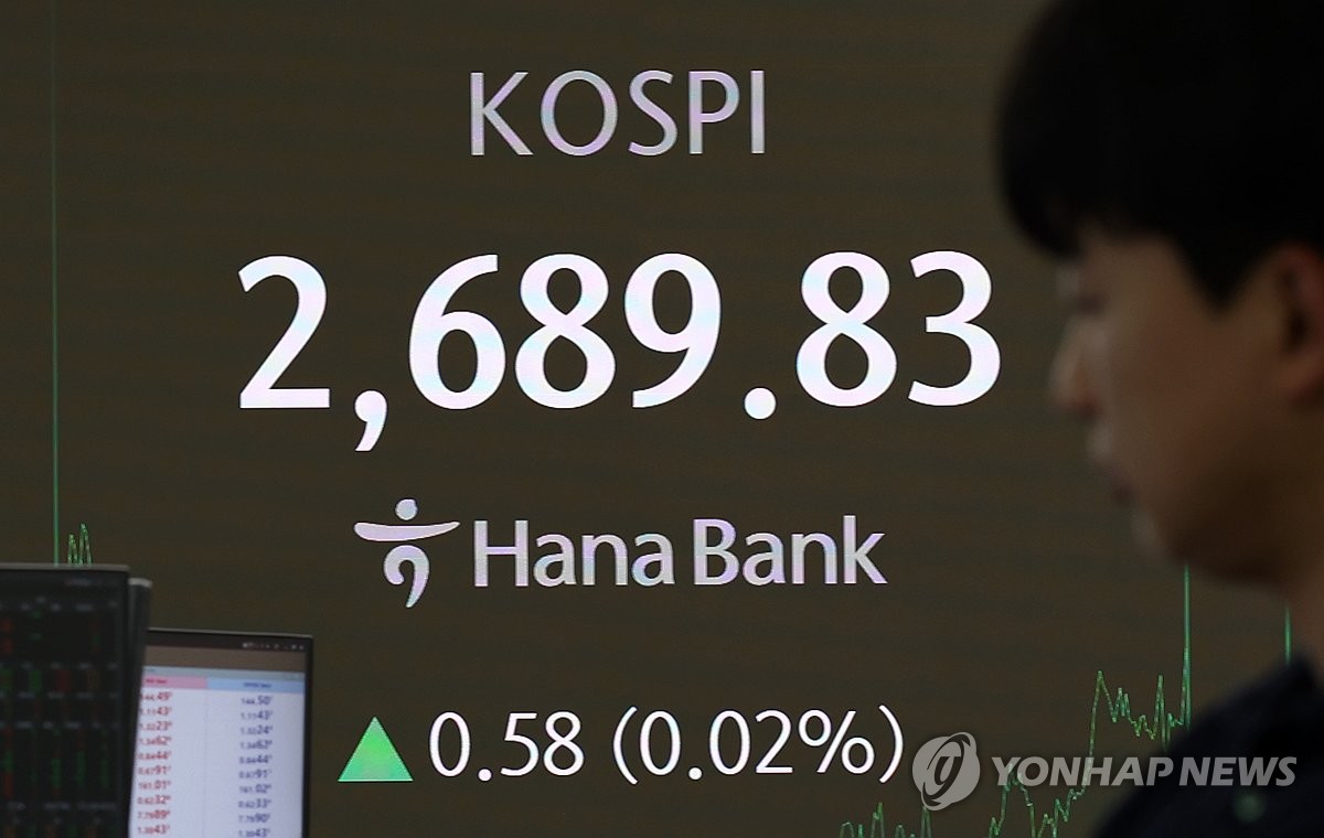 코스피 장 막판 '뒤집기' 0.02% 강보합 마감…코스닥은 약세(종합)