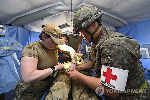 S. Korean, U.S. troops hold joint medical evacuation drills