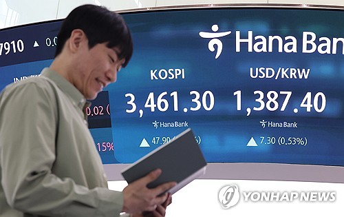 (LEAD) Seoul shares renew record high after Fed rate cut