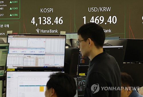 Seoul shares end lower over Fed's future policy path; won slips sharply
